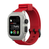 Silicone Band Case For Apple Watch Case Series 6 se 5 4 3 2 Waterproof Sports 44mm 42mm 40mm Strap Shockproof Frame  transparent