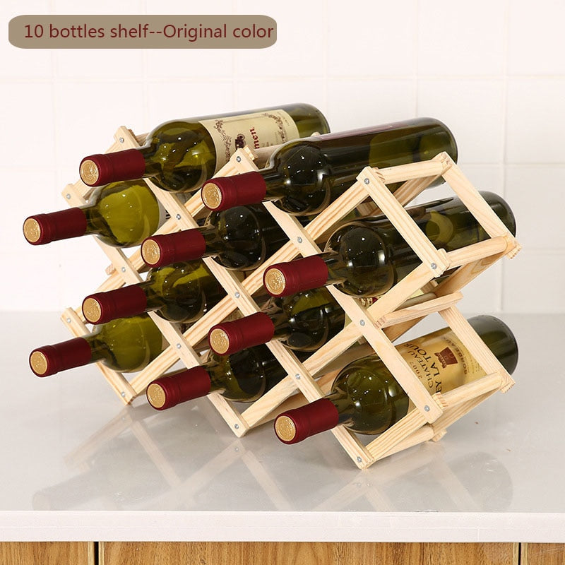 Wooden Wine Bottle Storage Rack