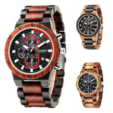 Natural Wooden Bamboo Strap Men's Quartz Watch