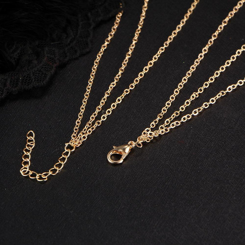 3 Piece Geometric Set 18K Gold Plated Necklace in 18K Gold Plated