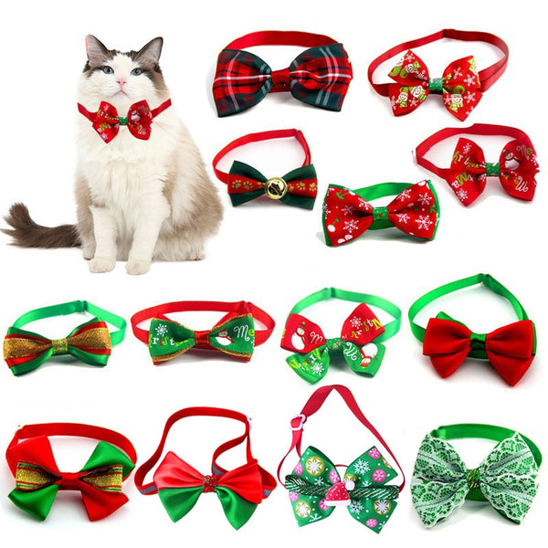 3pcs Christmas Pet Bow Collar