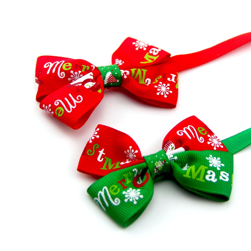 3pcs Christmas Pet Bow Collar