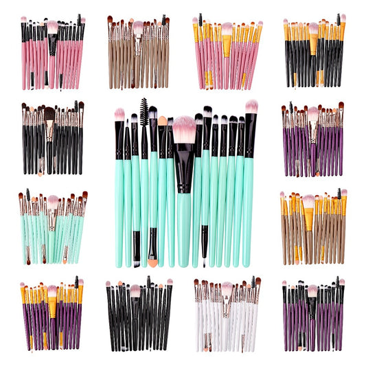 15 Pieces Soft Synthetic Fibers Makeup Brush Set