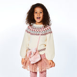 Silver Pink Fake Faux Fur Bag For Kids Girls Fashion