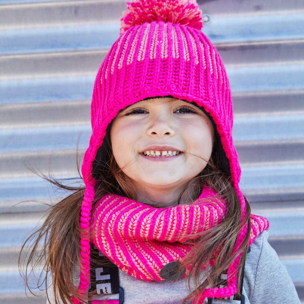 50% OFF Knitted Neck Warmer Fuchsia Pink for KIDS Winter Cold Season