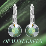 Emerald Mini Baby Leverback 0.8" Earring in 18K White Gold Filled