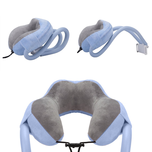 2-in-1 U-Shaped Neck Pillow With Gooseneck Tablet Phone Holder