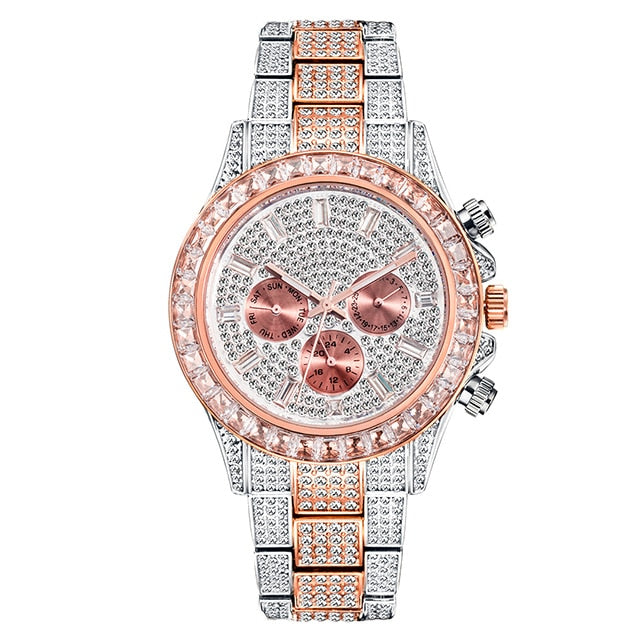 Diamond Calendar Watches  luxurious and sophisticated timepiece 30M water resistance