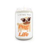 " Living The Pug Life " Scented Candle, 13.75oz Holiday Gift Birthday Comfort Spice, Sea Breeze , Vanilla Bean Scent Home Decor