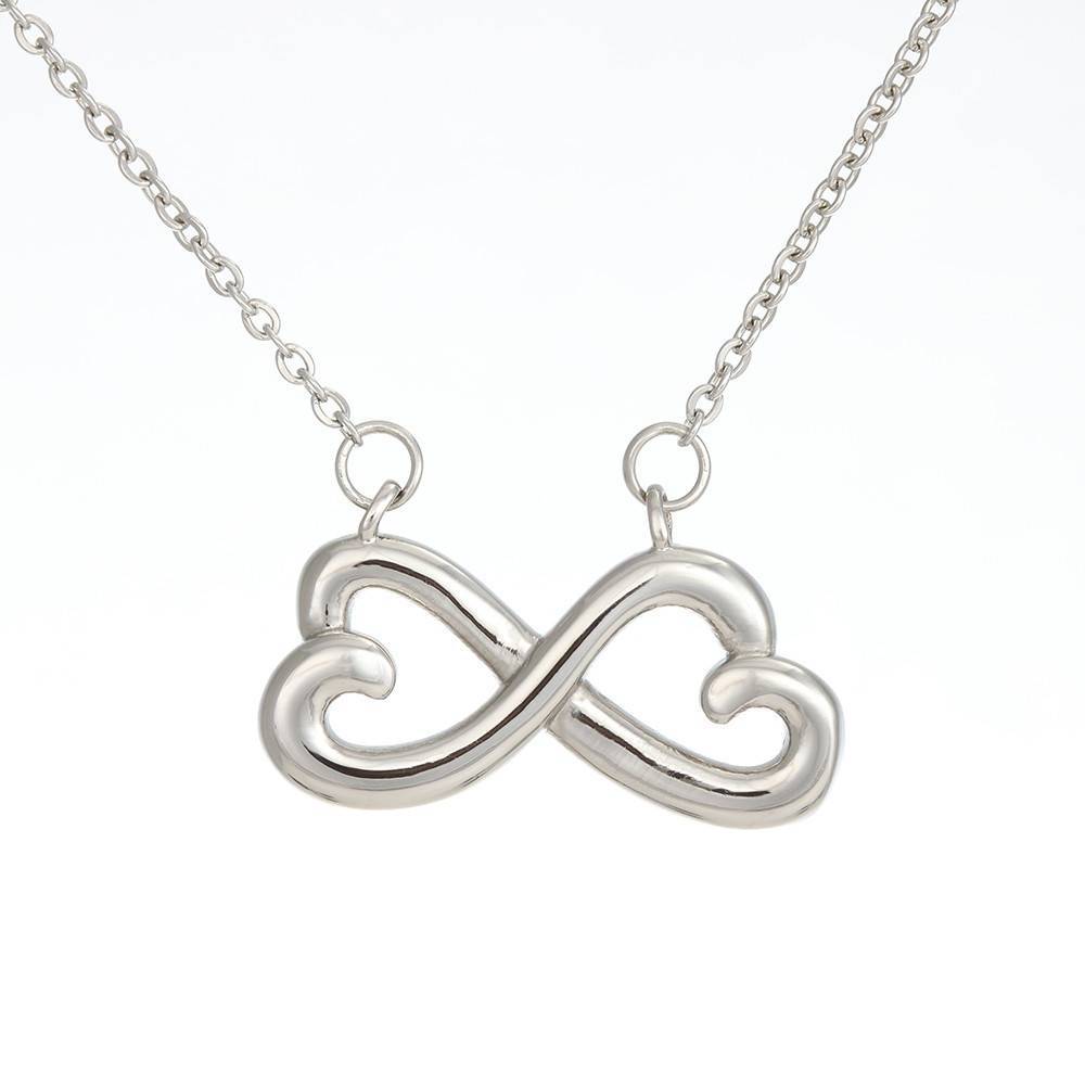 Rainbow Baby 18K White Gold Plated Infinity Heart Necklace