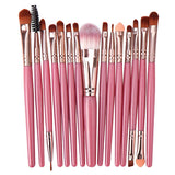 15 Pieces Soft Synthetic Fibers Makeup Brush Set