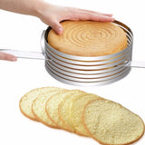 3pcs 16-20cm Stainless Steel Adjustable Retractable Circular Cake Layered Slicer Cutter