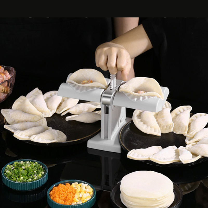 3pcs Double Head Automatic Dumplings Mold Stainless Steel Kitchen Cooking Tools