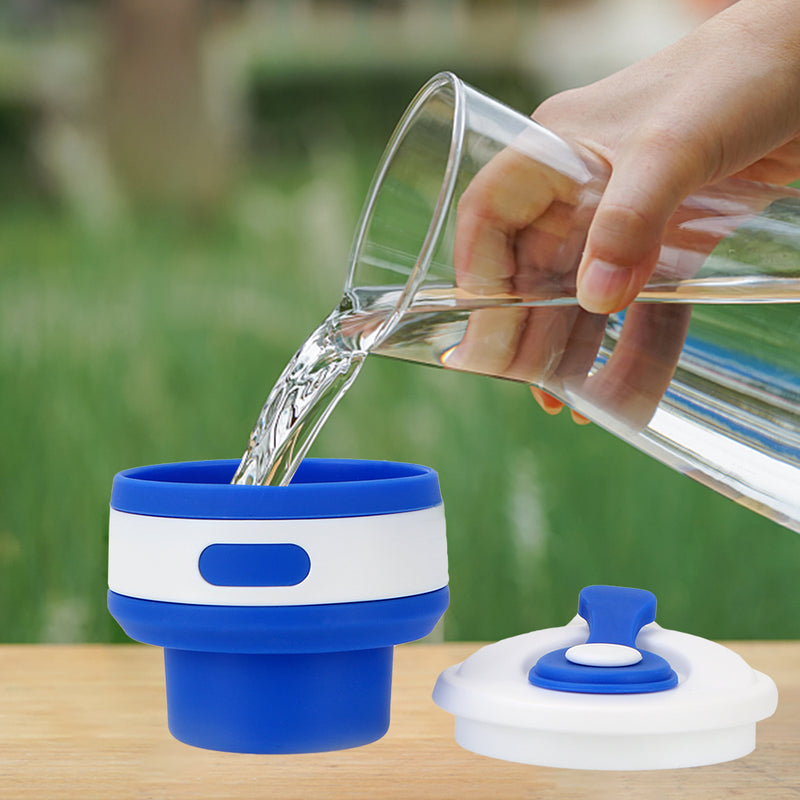 2 pcs Collapsible Food Grade Safety Silicone Cup with Compact Design