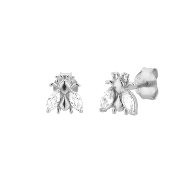 Winter Bee Sterling Silver Earrings and Ring Collection Women's Fashion Jewelry Accessories