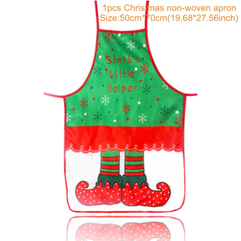 3pcs Santa Claus Christmas Non-woven Kitchen  Apron