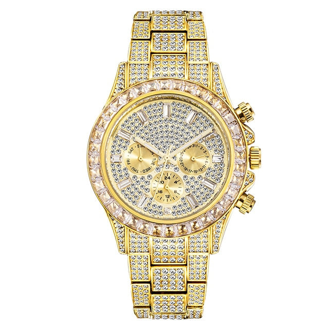 Diamond Calendar Watches  luxurious and sophisticated timepiece 30M water resistance