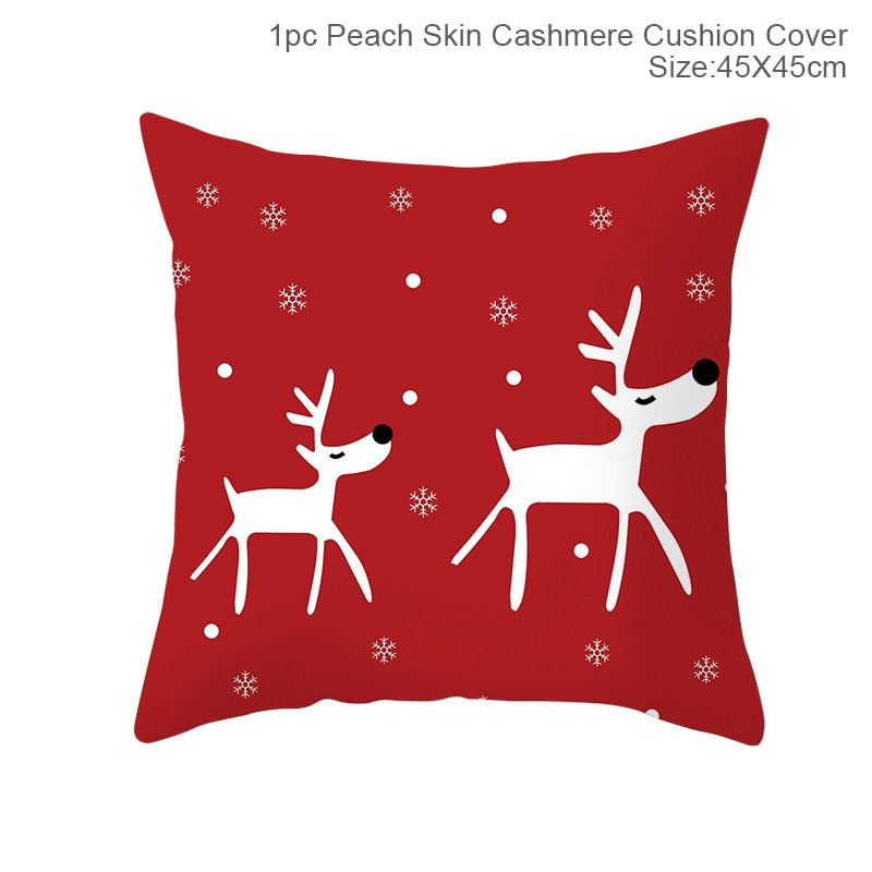 3pcs 45x45cm Cartoon Christmas Print Design Pillowcase