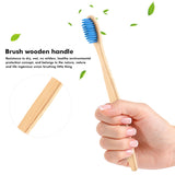 1Pc Natural Bamboo Toothbrush Flat Bamboo Handle Soft Bristle Toothbrush