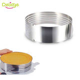 3pcs 16-20cm Stainless Steel Adjustable Retractable Circular Cake Layered Slicer Cutter