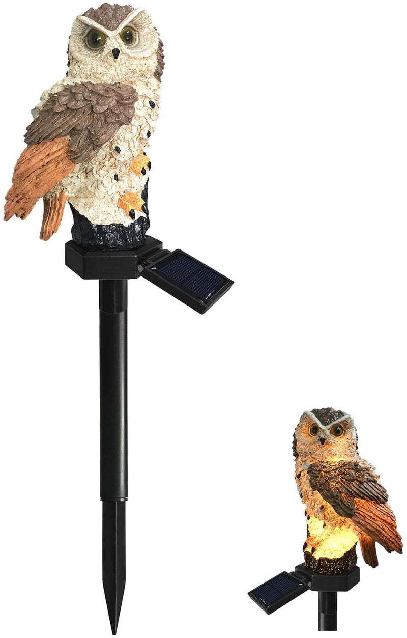 Solar Owl Shape Resin and Plastic, Non-Toxic, Long-Lasting Energy Saving Lawn Lamp