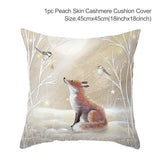 3pcs Christmas Elk Tree Cushion Pillow Cover