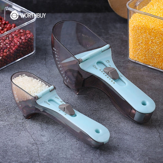 Creative Adjustable Measuring Spoons With Scale Baking Cooking Kitchen Tools