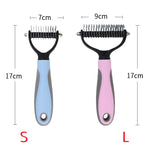 3pcs Double Sided Made Stainless Steel Bristle Dehairing Pet Brush