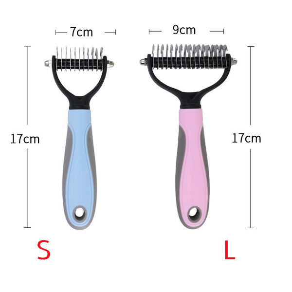 3pcs Double Sided Made Stainless Steel Bristle Dehairing Pet Brush