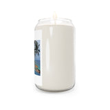 " Beautiful Scenery " Design Scented Candle, 13.75oz Holiday Gift Birthday Gift Comfort Spice Scent, Sea Breeze Scent, Vanilla Bean Scent Home Decor