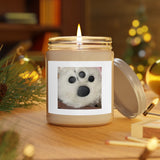 " White Paw " Design Scented Candles, 9oz Holiday Gift Birthday Gift Comfort Spice Scent, Sea Breeze Scent, Vanilla Bean Scent Home Decor