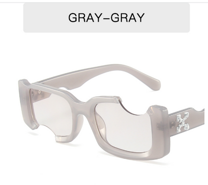 3pcs Off Notch Hole Design Hip Hop Sun Glasses Women's Fashion Accessories