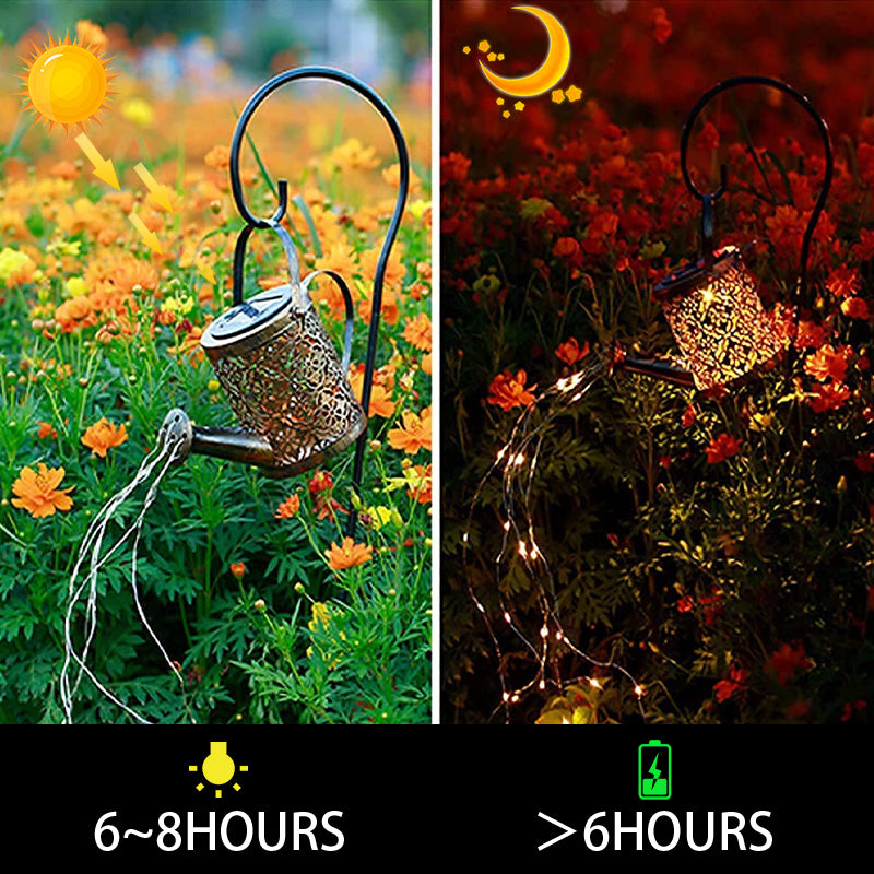 Solar Powered Garden Decor Watering Can