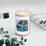 " Beautiful Scenery " Design Scented Candle, 13.75oz Holiday Gift Birthday Gift Comfort Spice Scent, Sea Breeze Scent, Vanilla Bean Scent Home Decor