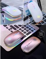 3pcs 2.4GHz RGB Wireless USB Rechargeable Mouse