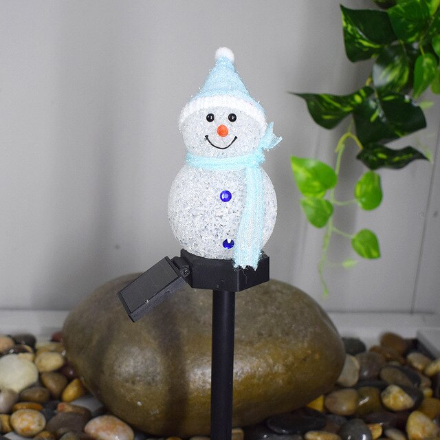 Solar Christmas Lights Snowman LED Lamp Solar Lighting for Garden Christmas Decor