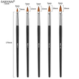 5Pcs/set 11/13/15/17/19mm Nail Art Crystal Brush UV Gel Builder Painting Dotting Pen Carving Tips Manicure Salon Tools