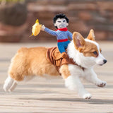 Trendy, New and Bright Color Pet Cowboy Rider Dog and Cat Costume Clothes