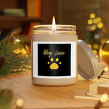 " Dog Lover " With Paw Design Scented Candles, 9oz Holiday Gift Birthday Gift Comfort Spice Scent, Sea Breeze Scent, Vanilla Bean Scent Home Decor