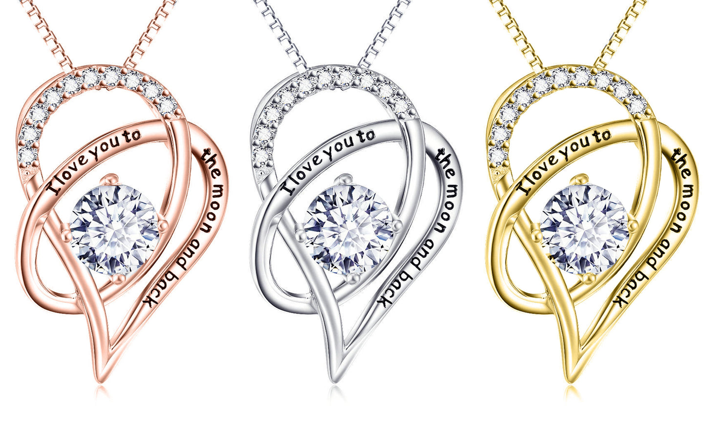 Mother's Day I Love You To The Moon & Back  Elements Necklace & Gift Box