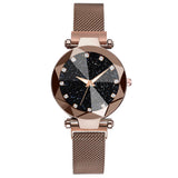 3pcs Ladies Magnetic Starry Sky Clock Luxury Women Watches Fashion Diamond Female Quartz Wristwatches