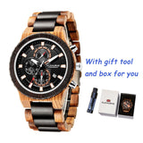 Natural Wooden Bamboo Strap Men's Quartz Watch