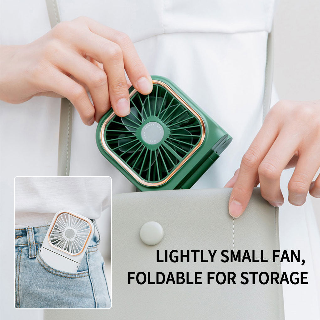 Mini Cooling Foldable Neck Hanging Fan Portable USB Charging