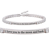 " I Love you to the Moon & Back " Elements Bracelet