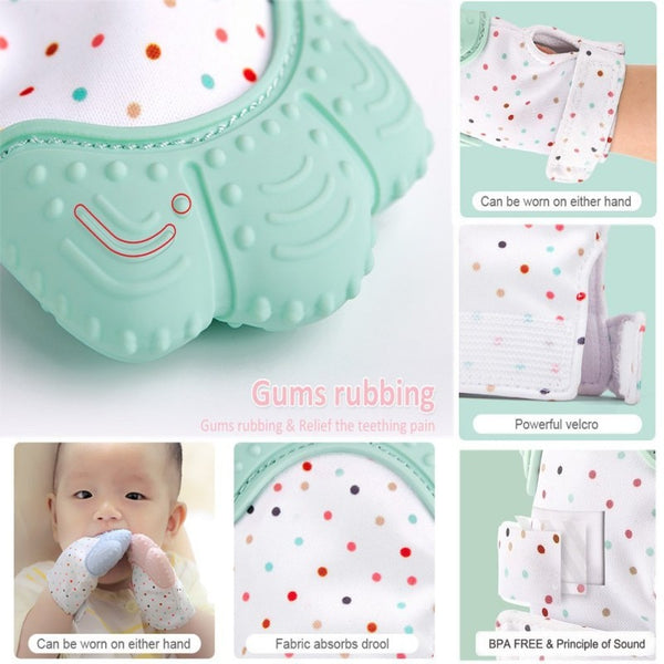 Baby Teething Mitten Ease Teething Pain for all Lovely Babies.