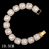 3pcs Crystal Cuban Link Bracelet Fashion Accessories