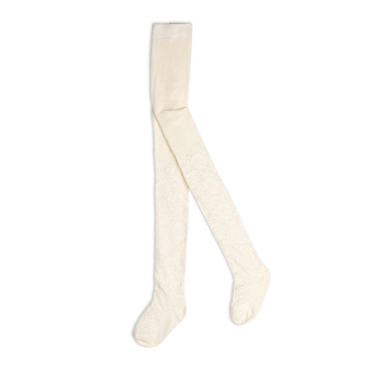 Wild Flower Seeds Tights Off White For Kids Girls