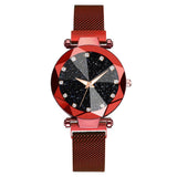 3pcs Ladies Magnetic Starry Sky Clock Luxury Women Watches Fashion Diamond Female Quartz Wristwatches