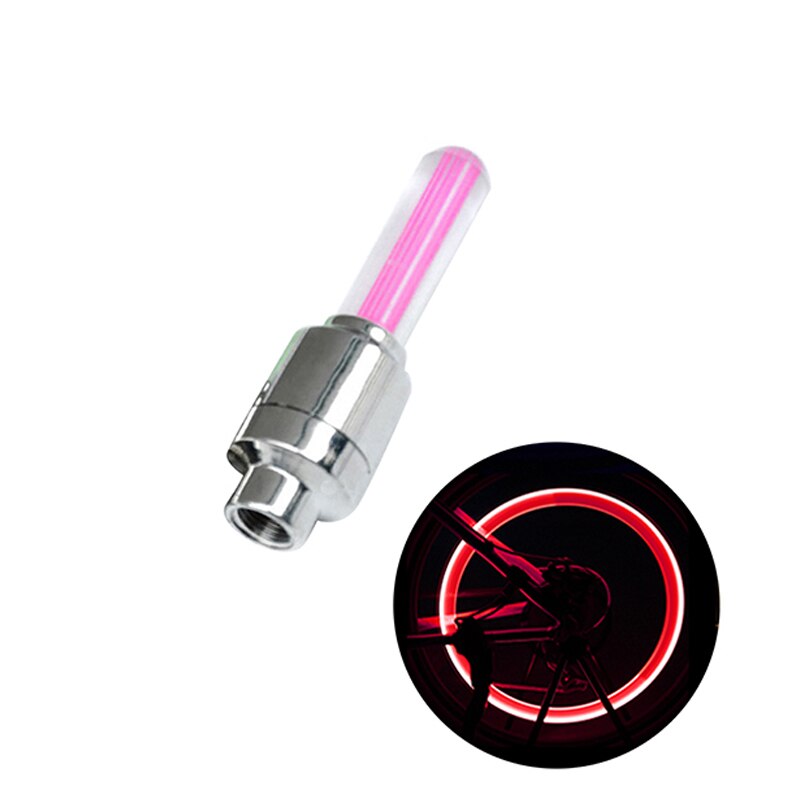 1/2 Pcs Neon Lights Tire Wheel Valve Cap Light LED Portable Durable Lightweight