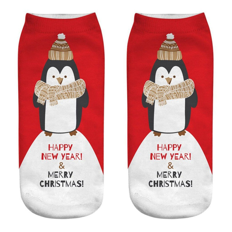 3pcs Women's 1 Pair Christmas Design Socks